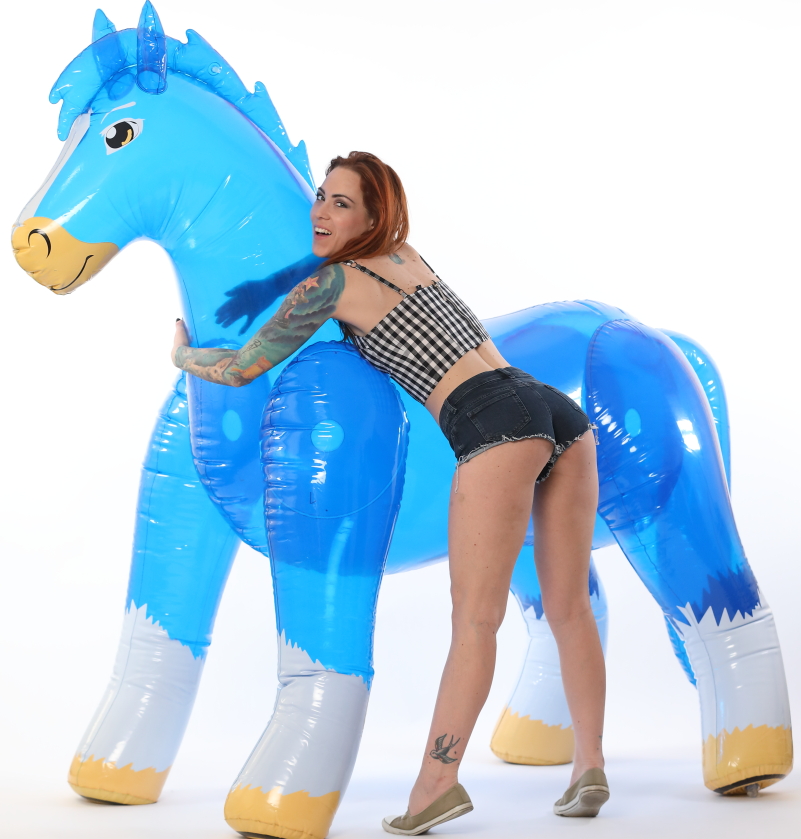 Horse blue transparent_6